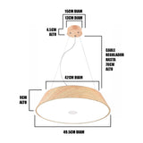 LÁMPARA COLGANTE BONNIE LED WOOD + CONTROL REMOTO