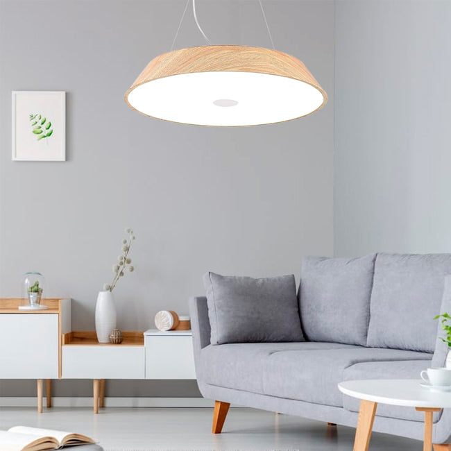 LÁMPARA COLGANTE BONNIE LED WOOD + CONTROL REMOTO
