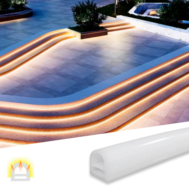 POR METROS - PERFIL FLEX DE SILICONA EMPOTRABLE 14MM