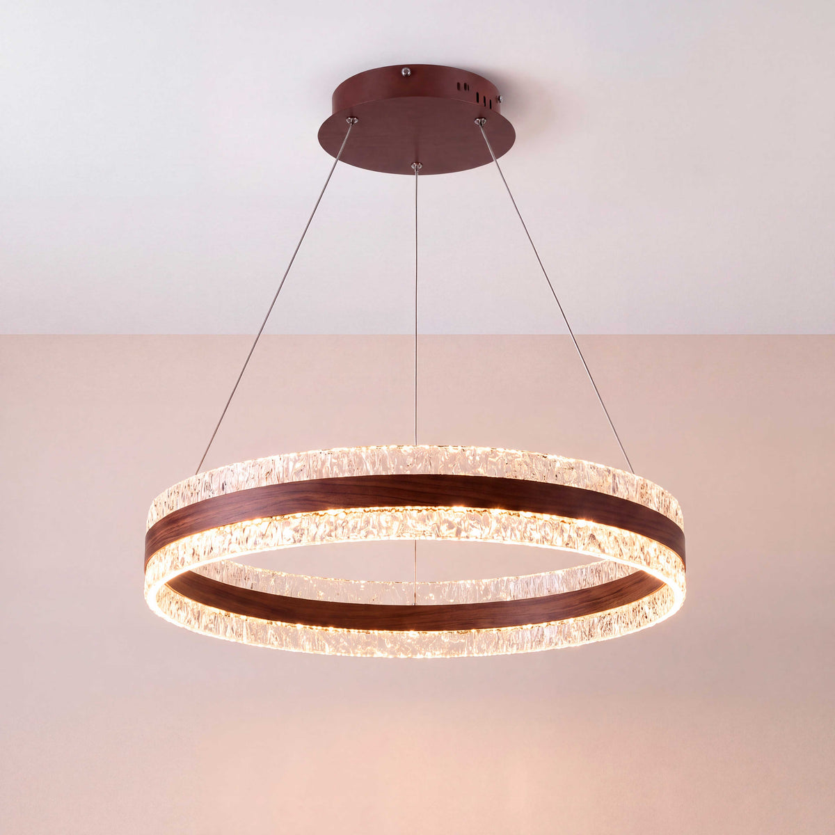 LÁMPARA COLGANTE LED ELARA COFFEE + CONTROL REMOTO