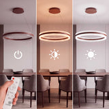 LÁMPARA COLGANTE LED ELARA COFFEE + CONTROL REMOTO