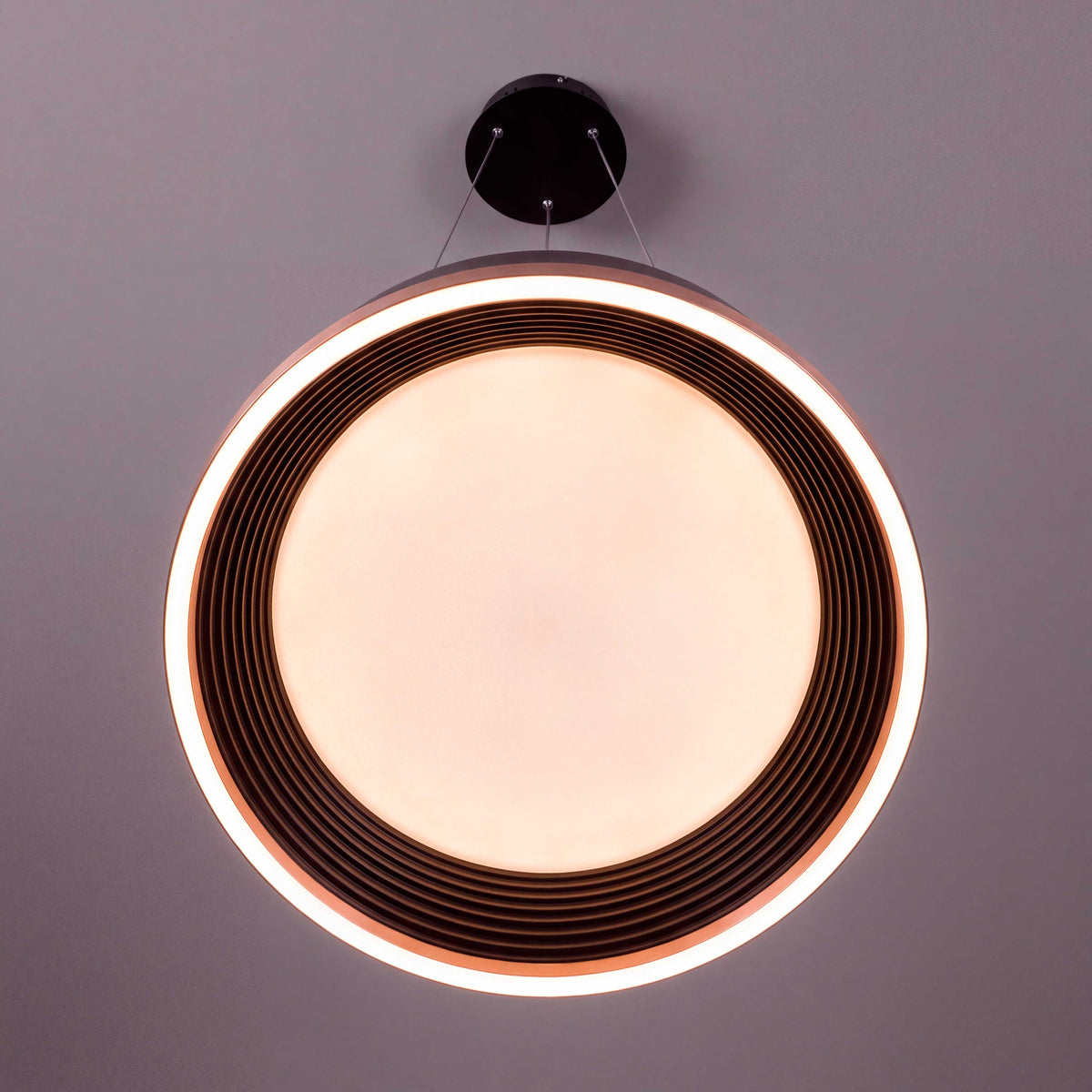 LÁMPARA COLGANTE LED SIENA BLACK GOLD + CONTROL REMOTO