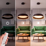 LÁMPARA COLGANTE LED SIENA BLACK GOLD + CONTROL REMOTO