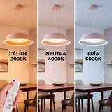 LÁMPARA COLGANTE LED SIENA CAPPUCCINO GOLD + CONTROL REMOTO