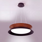 LÁMPARA COLGANTE LED HANNA BLACK WOOD + CONTROL REMOTO