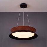 LÁMPARA COLGANTE LED HANNA BLACK WOOD + CONTROL REMOTO