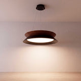 LÁMPARA COLGANTE LED HANNA BLACK WOOD + CONTROL REMOTO