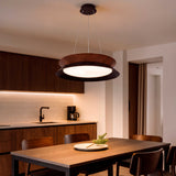 LÁMPARA COLGANTE LED HANNA BLACK WOOD + CONTROL REMOTO
