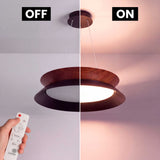 LÁMPARA COLGANTE LED HANNA BLACK WOOD + CONTROL REMOTO