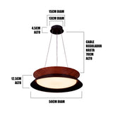 LÁMPARA COLGANTE LED HANNA BLACK WOOD + CONTROL REMOTO