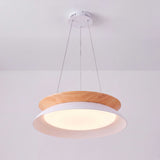 LÁMPARA COLGANTE LED HANNA WHITE WOOD + CONTROL REMOTO