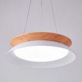 LÁMPARA COLGANTE LED HANNA WHITE WOOD + CONTROL REMOTO