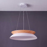 LÁMPARA COLGANTE LED HANNA WHITE WOOD + CONTROL REMOTO