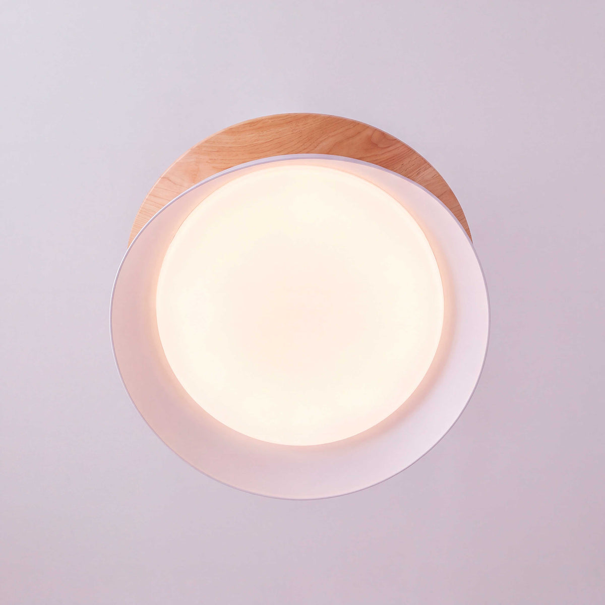 LÁMPARA COLGANTE LED HANNA WHITE WOOD + CONTROL REMOTO