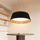 LÁMPARA COLGANTE DEVORA LED BLACK AND WOOD + CONTROL REMOTO