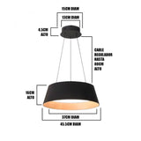LÁMPARA COLGANTE DEVORA LED BLACK AND WOOD + CONTROL REMOTO