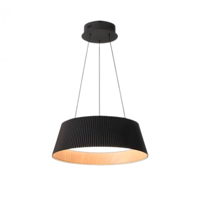 LÁMPARA COLGANTE DEVORA LED BLACK AND WOOD + CONTROL REMOTO