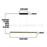 LÁMPARA COLGANTE DANESSA LINE BLACK + CONTROL REMOTO LED