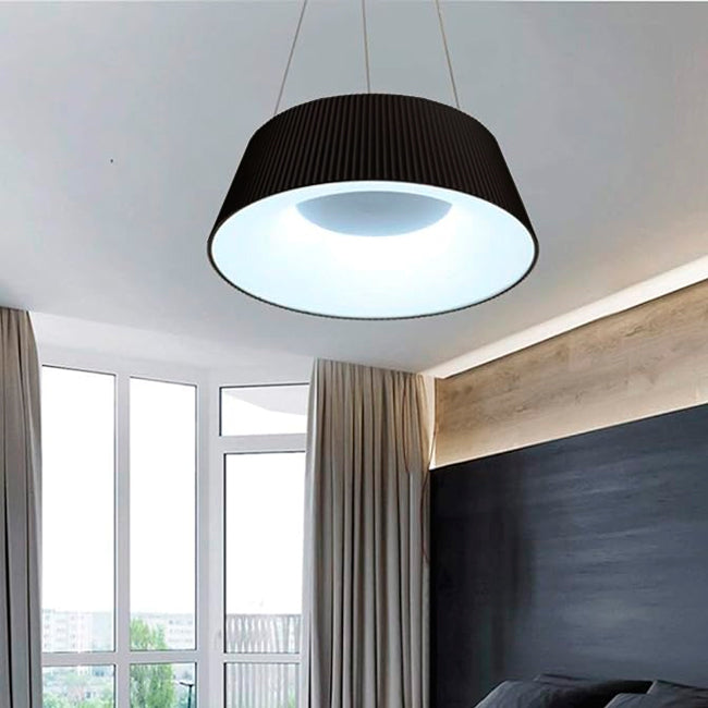 LÁMPARA COLGANTE ZELENSKA BLACK LED + CONTROL REMOTO