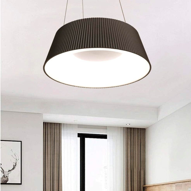 LÁMPARA COLGANTE ZELENSKA BLACK LED + CONTROL REMOTO