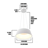 LÁMPARA COLGANTE ZELENSKA WHITE LED + CONTROL REMOTO