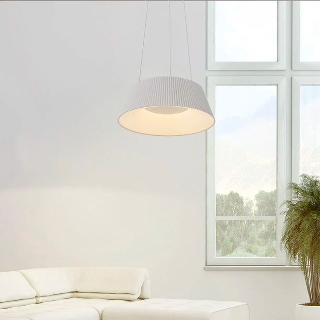 LÁMPARA COLGANTE ZELENSKA WHITE LED + CONTROL REMOTO