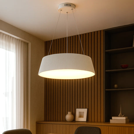 LÁMPARA COLGANTE ZELENSKA WHITE LED + CONTROL REMOTO