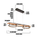 LÁMPARA COLGANTE LED ARIA BLACK AND WOOD + CONTROL REMOTO