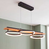 LÁMPARA COLGANTE LED ARIA BLACK AND WOOD + CONTROL REMOTO
