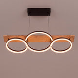 LÁMPARA COLGANTE LED ARIA BLACK AND WOOD + CONTROL REMOTO