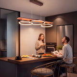 LÁMPARA COLGANTE LED ARIA BLACK AND WOOD + CONTROL REMOTO