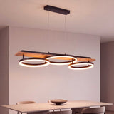 LÁMPARA COLGANTE LED ARIA BLACK AND WOOD + CONTROL REMOTO