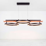 LÁMPARA COLGANTE LED ARIA BLACK AND WOOD + CONTROL REMOTO