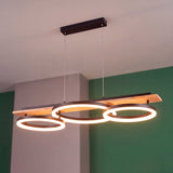 LÁMPARA COLGANTE LED ARIA BLACK AND WOOD + CONTROL REMOTO