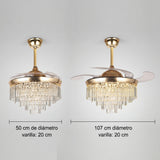 medidas ventilador de techo retractil 42 pulgadas aspas transparentes