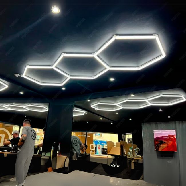 LÁMPARA HEXAGONAL LED ADOSABLE A TECHO/PARED TIPO PANAL