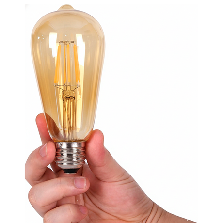 FOCO LED TIPO PERA FILAMENTO AMBER 6W 2700K LUZ CÁLIDA ASH