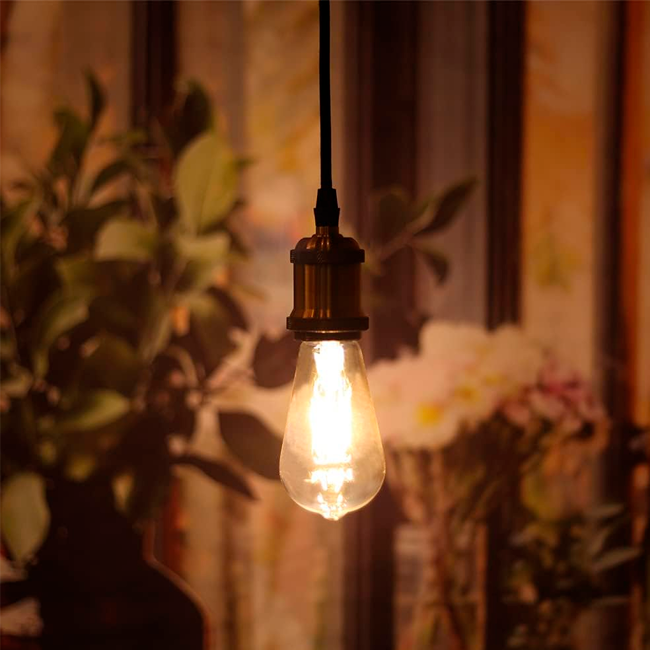 FOCO LED TIPO PERA FILAMENTO AMBER 6W 2700K LUZ CÁLIDA ASH