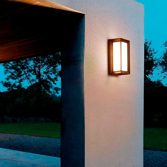 LÁMPARA DE EXTERIOR URSULA BLACK LED 18W LUZ CÁLIDA