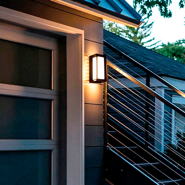 LÁMPARA DE EXTERIOR URSULA BLACK LED 18W LUZ CÁLIDA