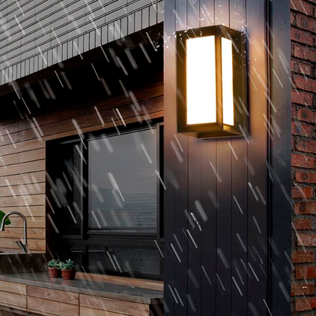 LÁMPARA DE EXTERIOR URSULA BLACK LED 18W LUZ CÁLIDA