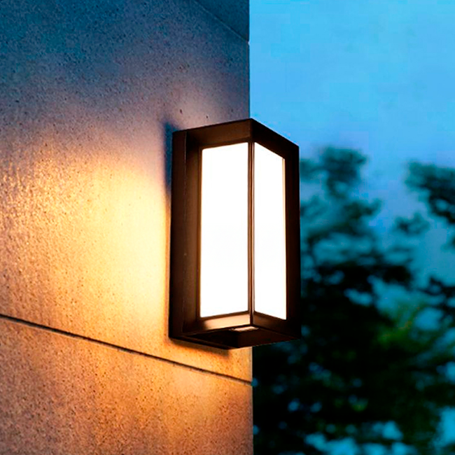 LÁMPARA DE EXTERIOR URSULA BLACK LED 18W LUZ CÁLIDA
