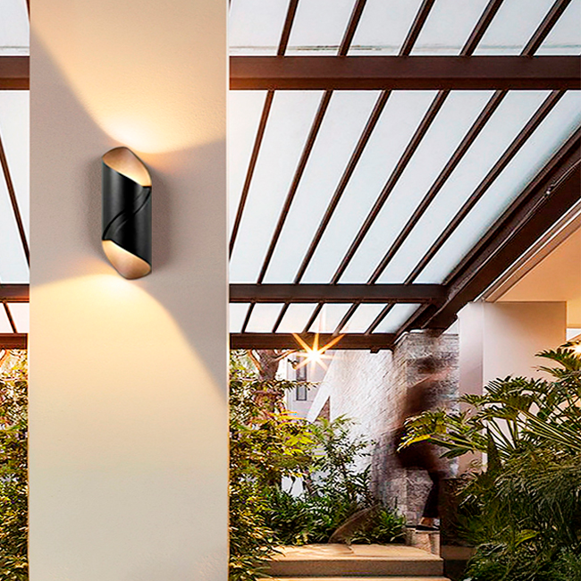 LÁMPARA DE EXTERIOR ARTEMISA BLACK LED 12W LUZ CÁLIDA