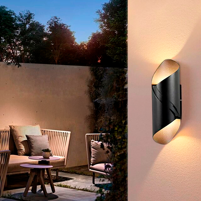 LÁMPARA DE EXTERIOR ARTEMISA BLACK LED 12W LUZ CÁLIDA