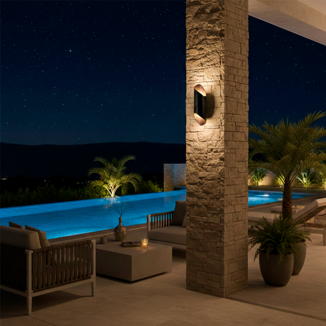 LÁMPARA DE EXTERIOR ARTEMISA BLACK LED 12W LUZ CÁLIDA