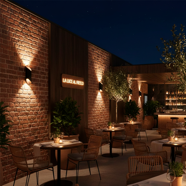LÁMPARA DE EXTERIOR ARTEMISA BLACK LED 12W LUZ CÁLIDA
