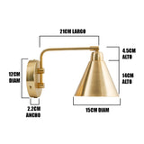 LÁMPARA DE PARED INTERIOR ANASTASE GOLD