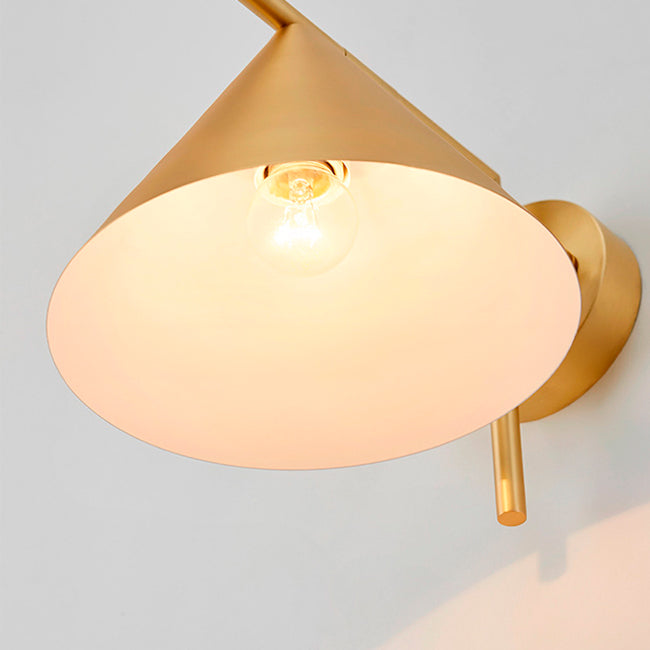 LÁMPARA DE PARED INTERIOR ZAFIRO GOLD LED + FOCO LED FILAMENTO G45 4W E27 TRANSPARENTE