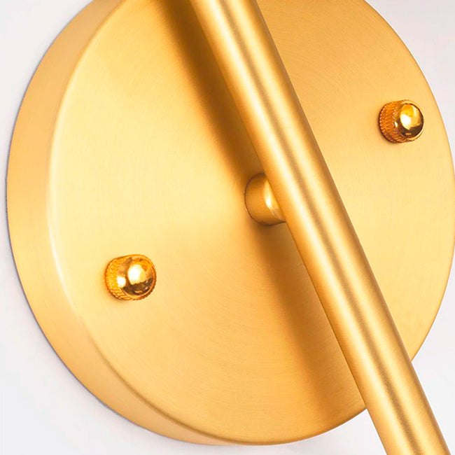 LÁMPARA DE PARED INTERIOR ZAFIRO GOLD LED + FOCO LED FILAMENTO G45 4W E27 TRANSPARENTE