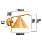 LÁMPARA DE PARED INTERIOR ZAFIRO GOLD LED + FOCO LED FILAMENTO G45 4W E27 TRANSPARENTE